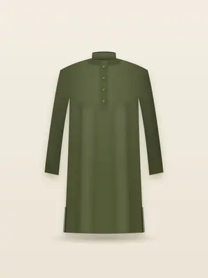 Sweat Kurta — Olive Green