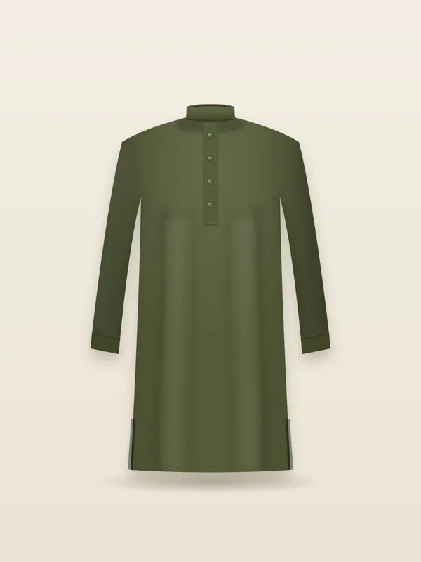 Sweat Kurta — Olive Green